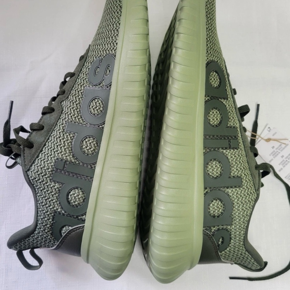 MENS NWT ADIDAS GREEN OLIVE KAPTIR BASE RUNNING WORKOUT EVERY DAY SHOE SIZE 10 - Picture 5 of 10
